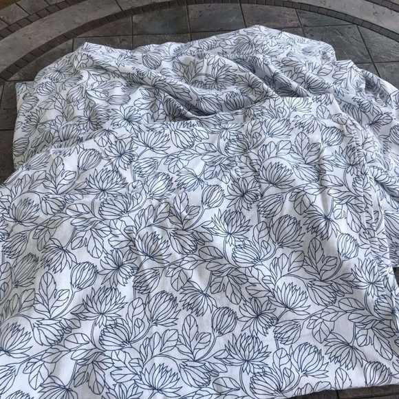 Ikea Black White Fl Duvet Cover Pillow Case
